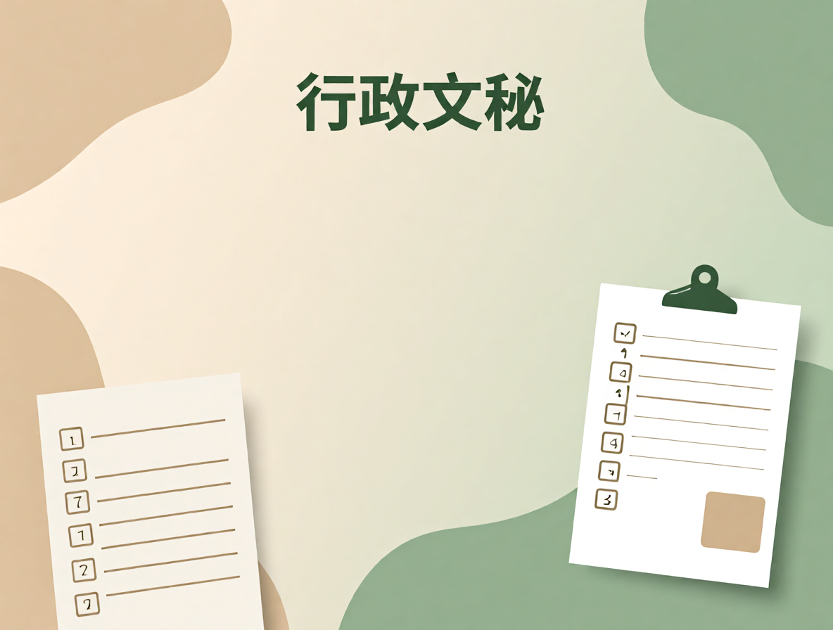行政文秘简历模板封面