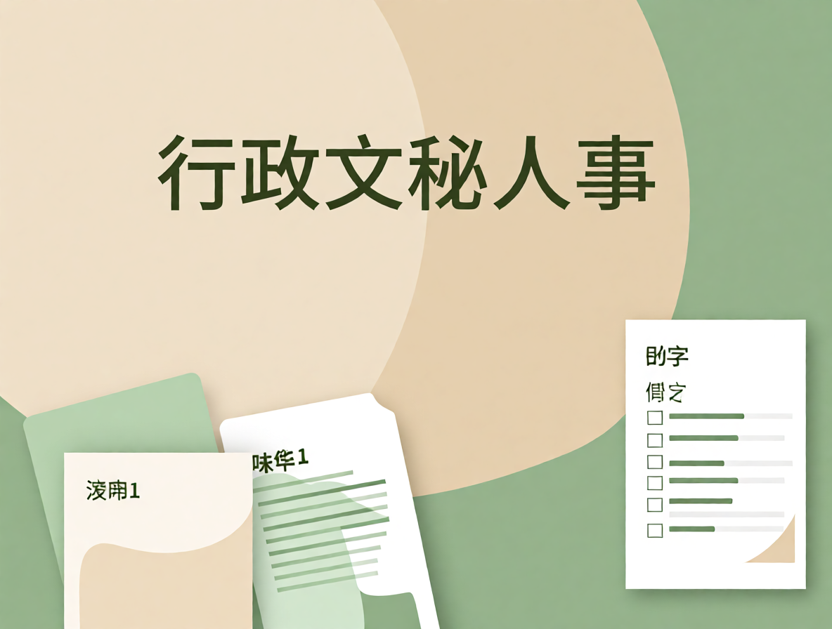 行政文秘简历模板封面